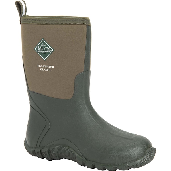 Muck Boot Co Men's Edgewater Classic Mid Rubber Boot, Plain Toe, 12" Height, Green, 7 ECM300 M 070 - main